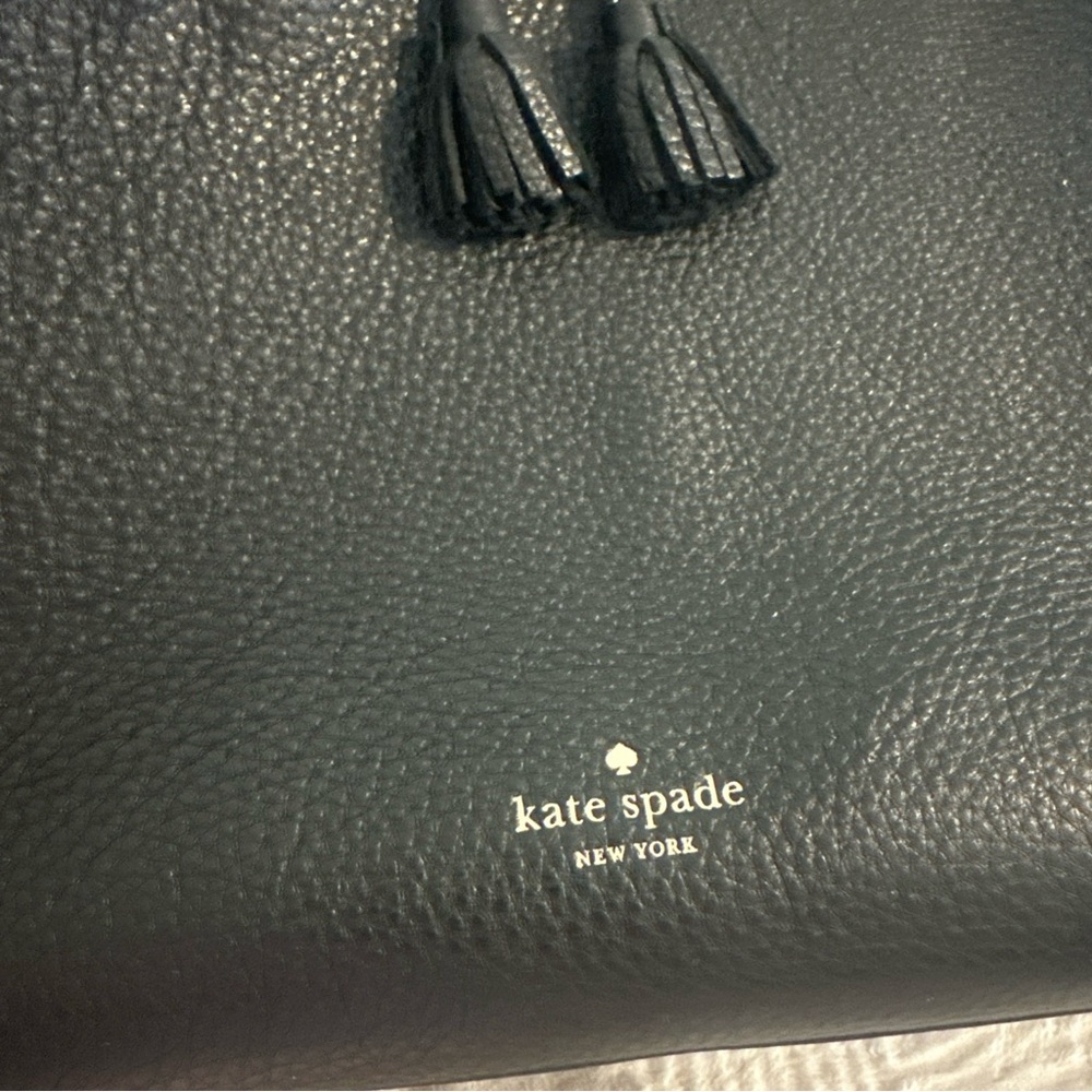 Kate Spade Black Leather Tote - Picture 4 of 16